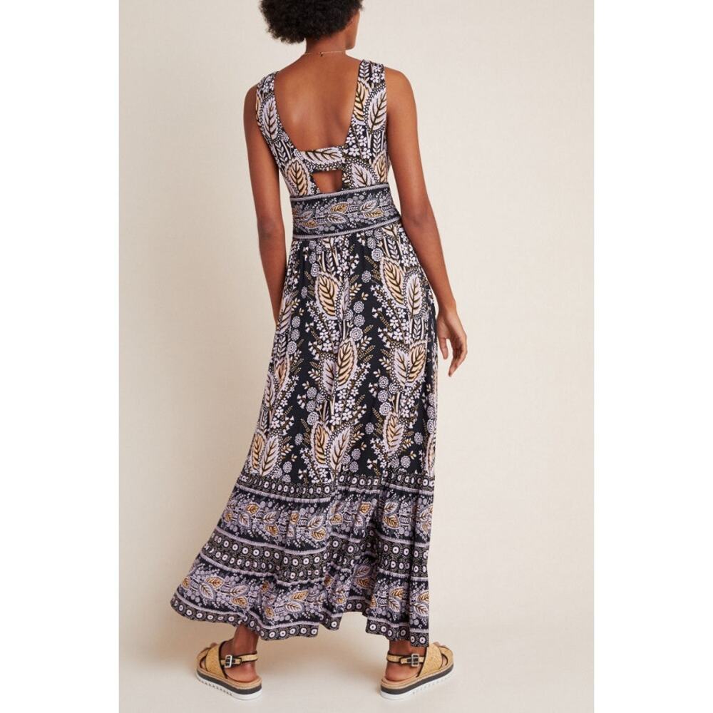 Maeve X Anthropologie Giulietta Tiered Maxi Full Length Dress Floral Sleeveless - Picture 2 of 14